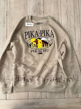 Pokémon Pikachu Embroidered Mountain Range Crewneck - BoxLunch Exclusive